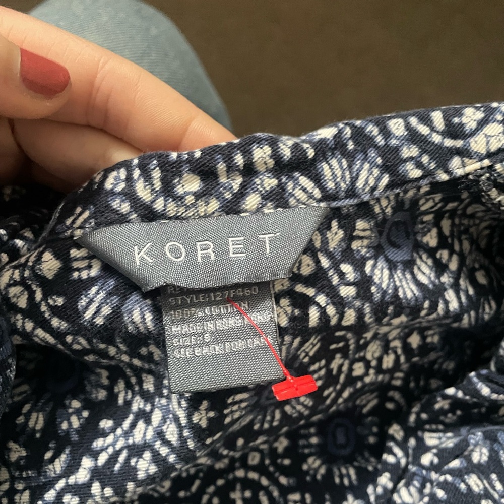 Navy Blue Patterned Shirt - Picture 3 of 3